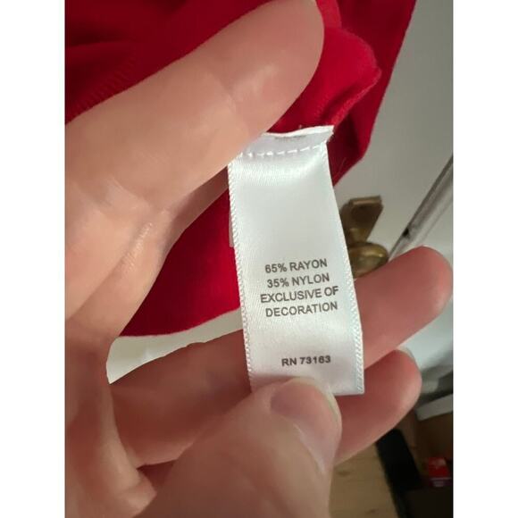 Cable and Gauge Women's P L Red Black Embroidered 3/4 Sleeve Cardigan Whimsygoth - Picture 7 of 11